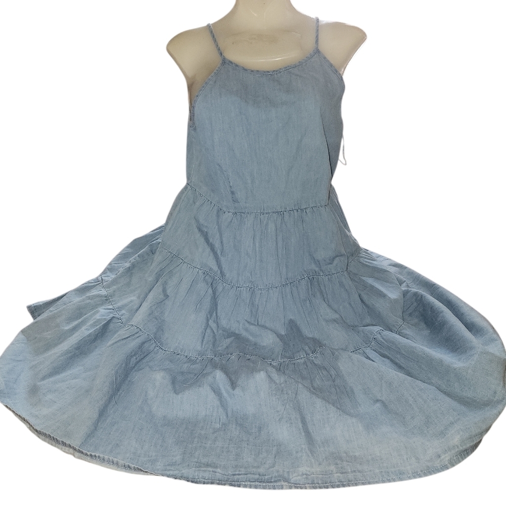 Japna Light Blue Tiered Dress